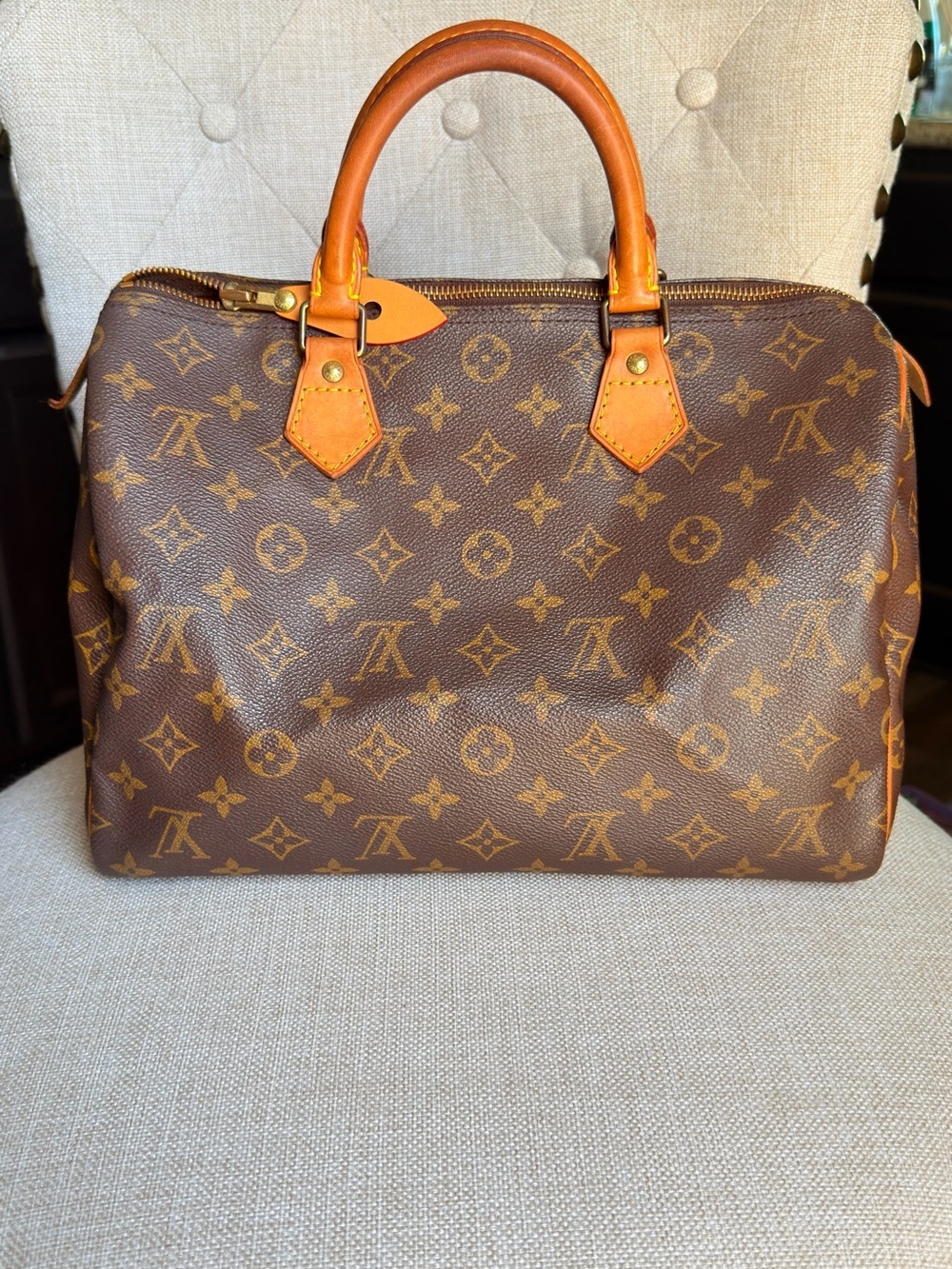 Louis Vuitton Speedy 30 Monogram Canvas Satchel Bag Vintage VI0920 France - Picture 2 of 11